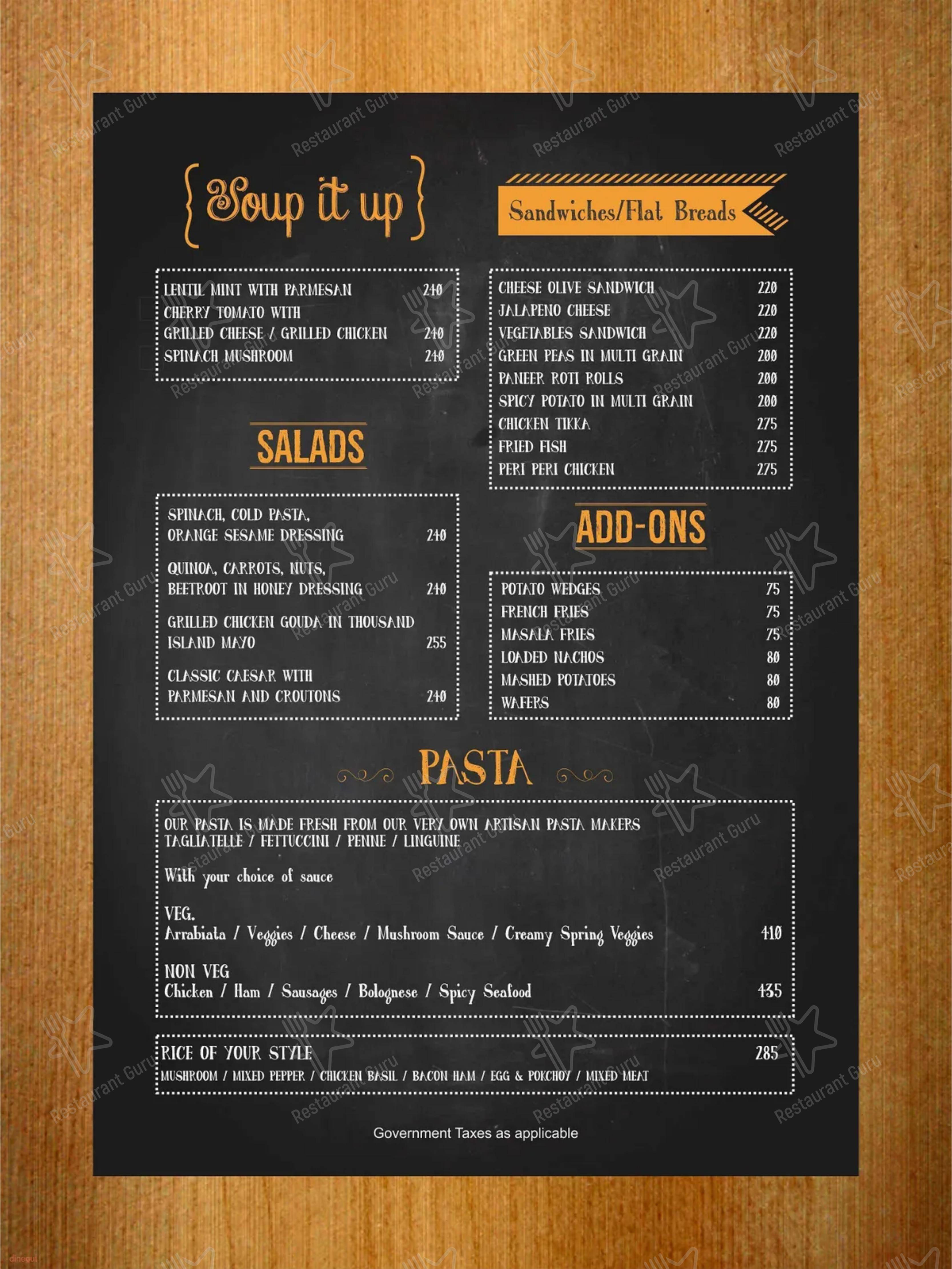 Menu for Rustique - Cafe & Bar in New Delhi