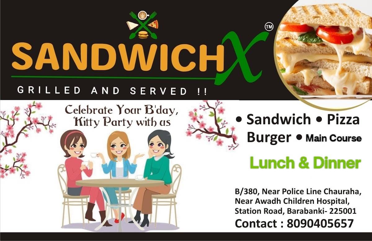 SANDWICH X cafe Barabanki menu