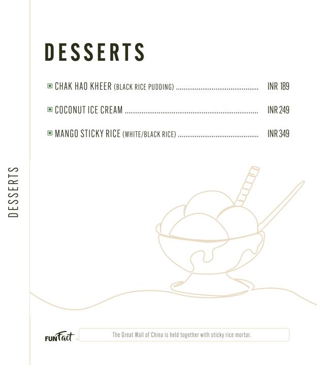 SINGJU,Juhu Tara Road menu