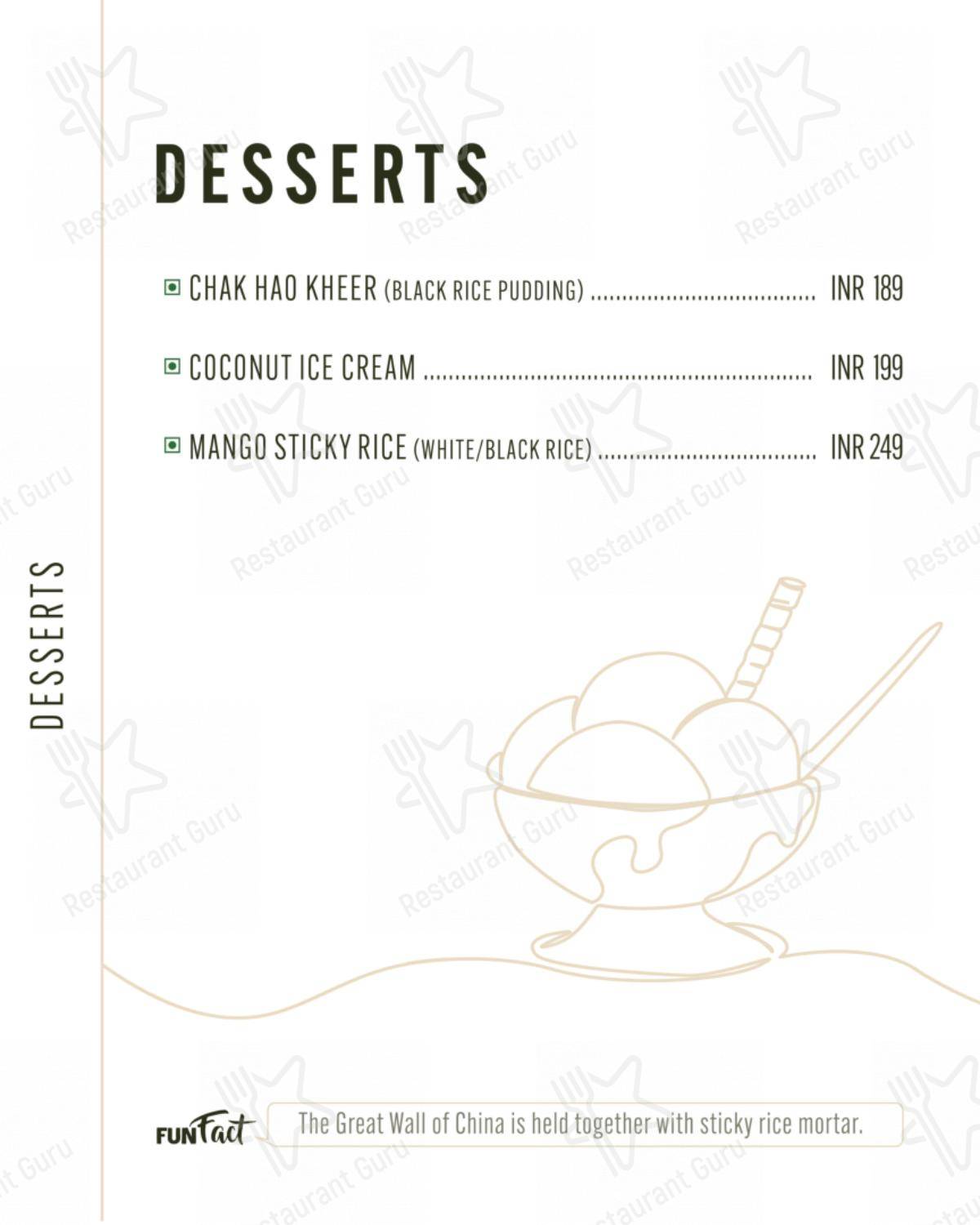 SINGJU,Juhu Tara Road - Menu