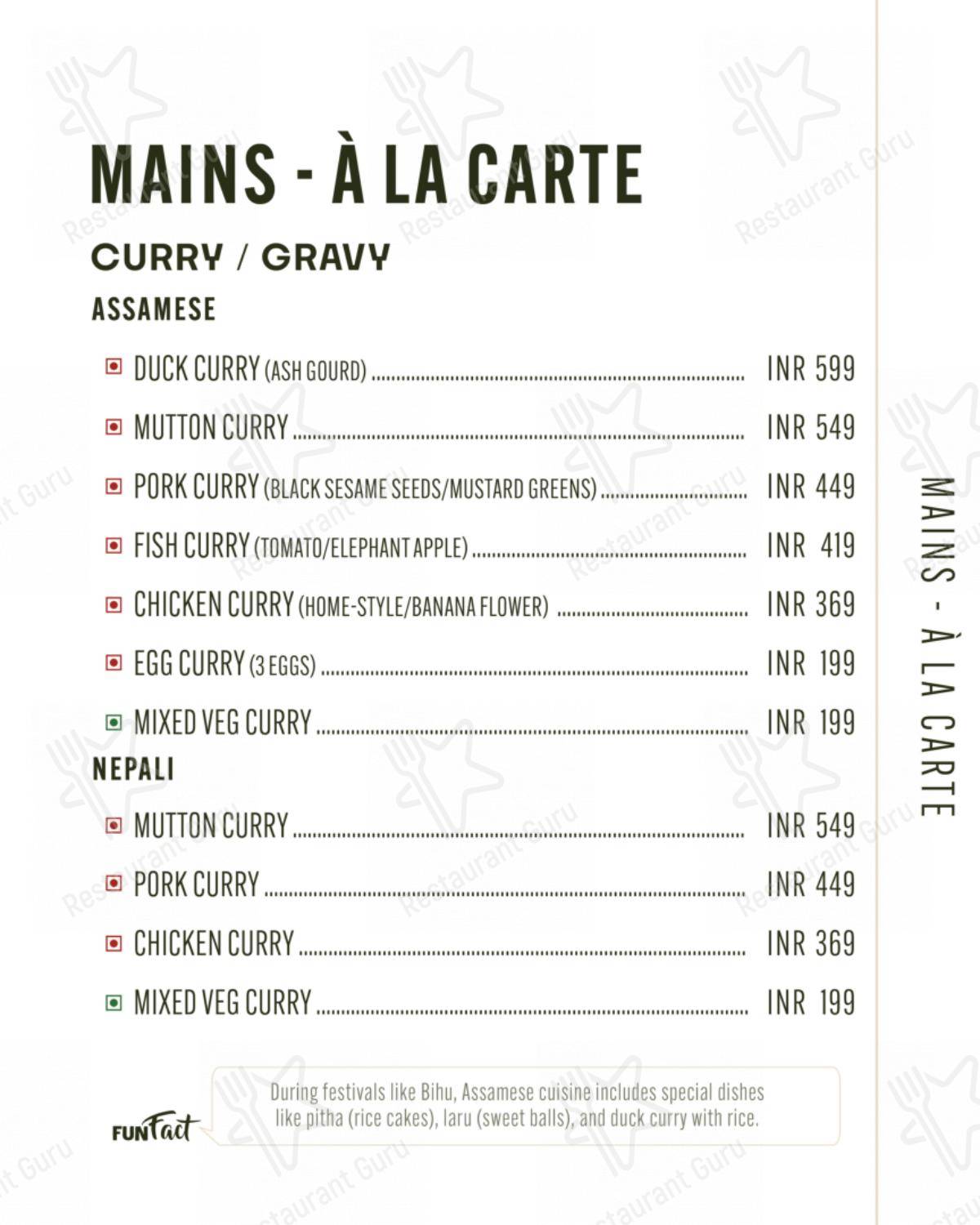 Menu for the SINGJU,Juhu Tara Road restaurant