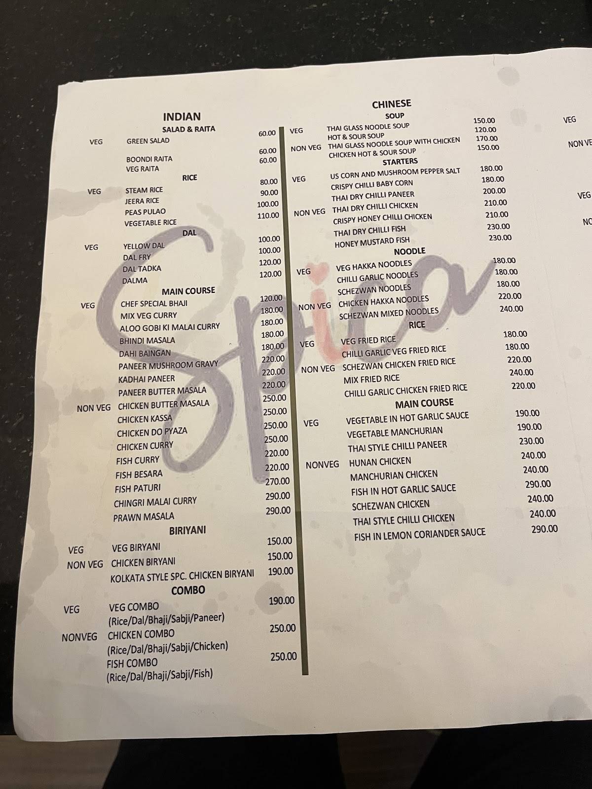 SPICA menu