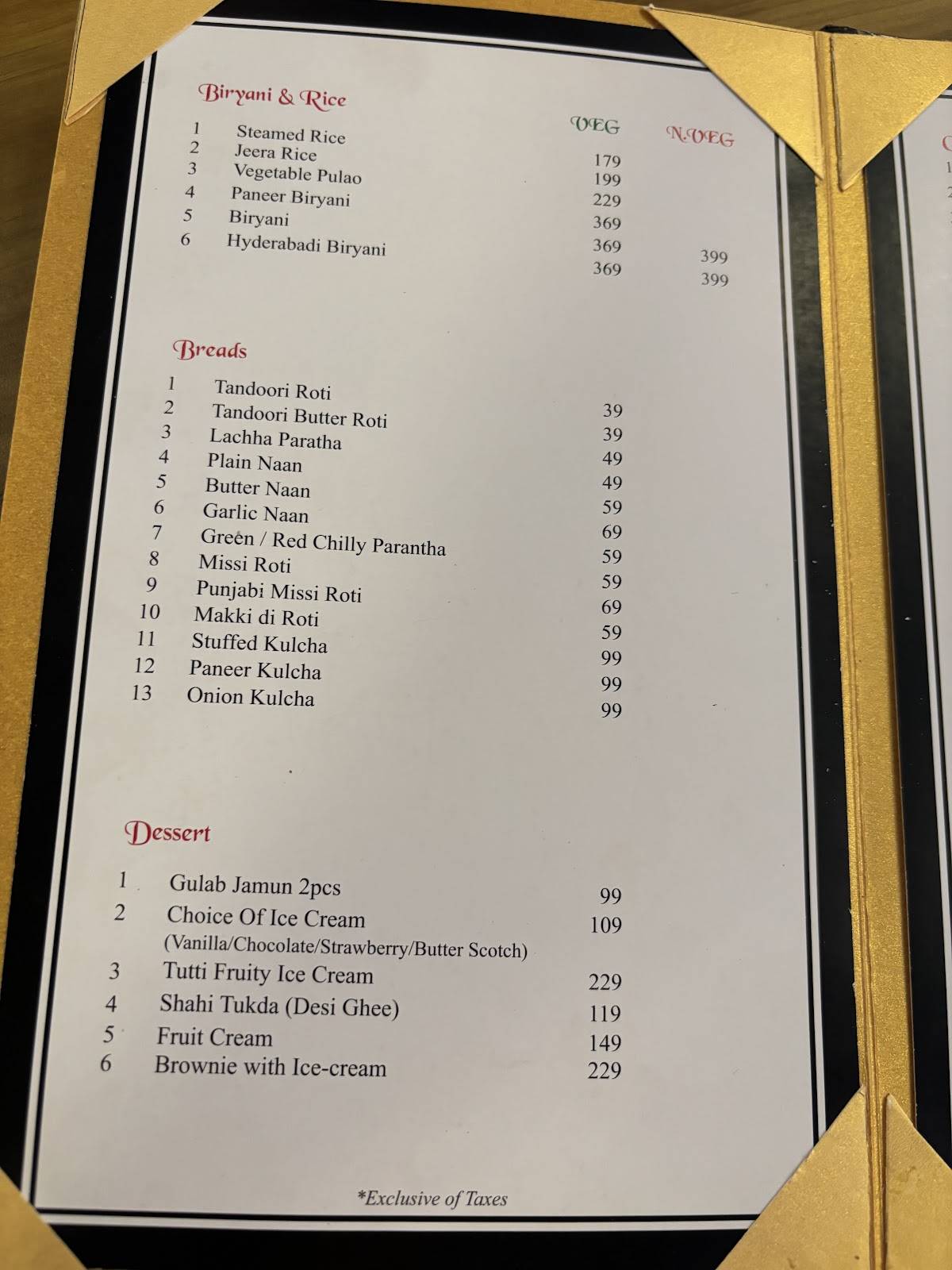 Sabras - Buffet, Restaurant & Party Hall, New Leela Bhavan , Patiala , Punjab menu