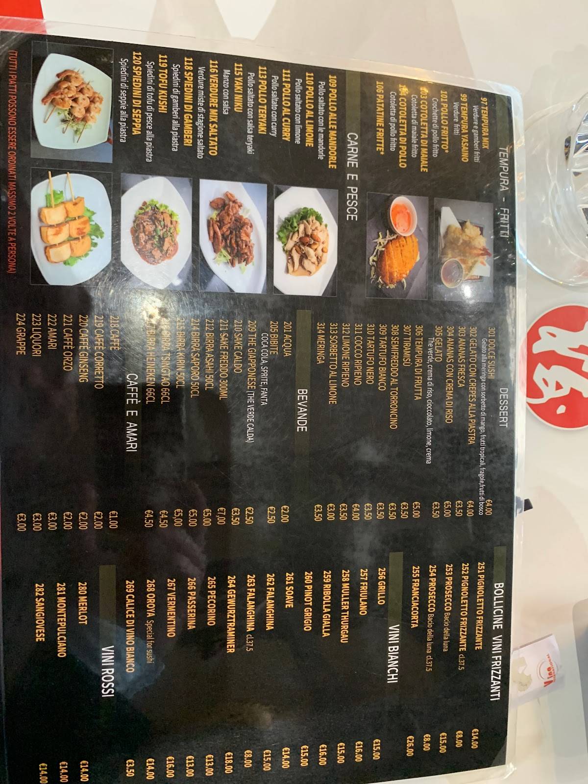 Menu de Sakura Japanese Restaurant