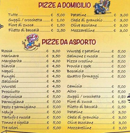 Menu di Sale e olio 