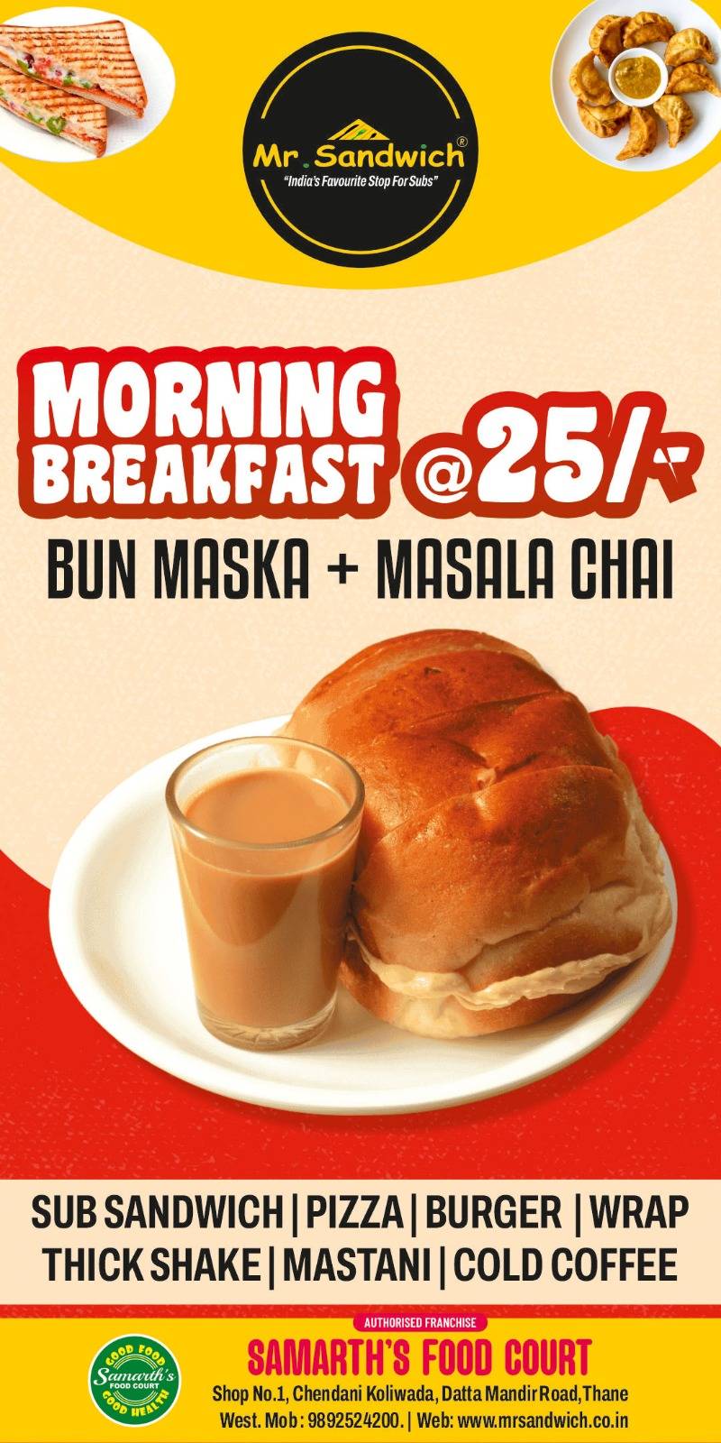 Samarth's Food Court - Mr. Sandwich Thane menu