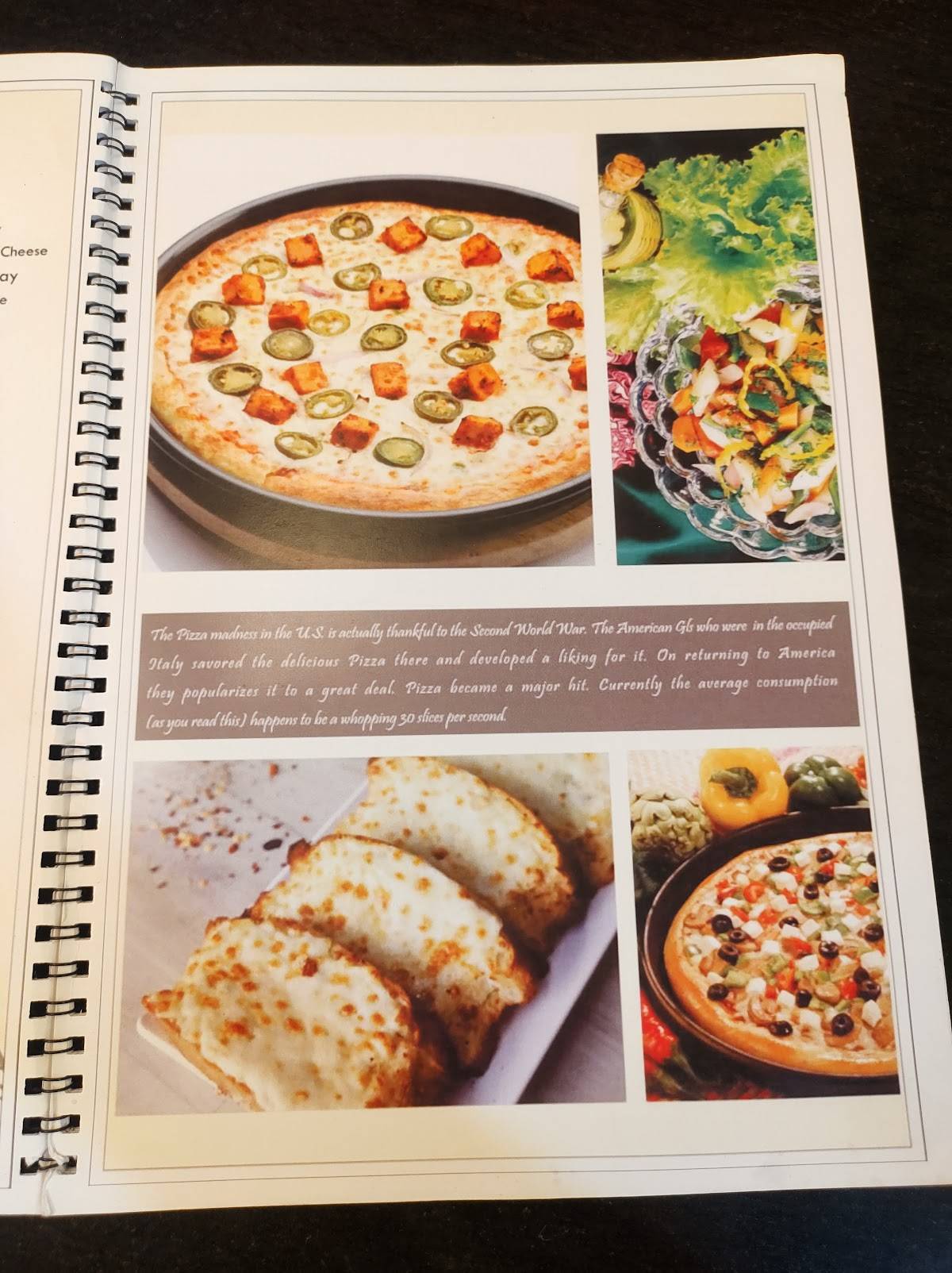 Sam's Pizza menu