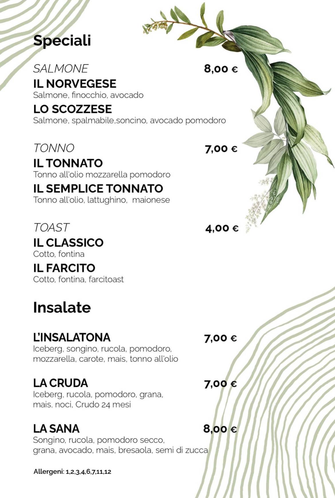 Menu di La Pagoda Lounge Bar 