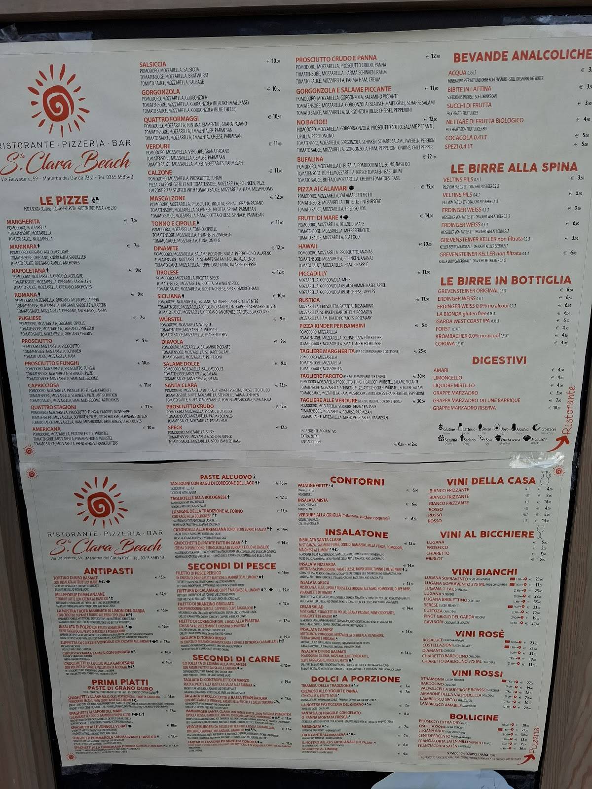 Menu di Santa Clara Beach 