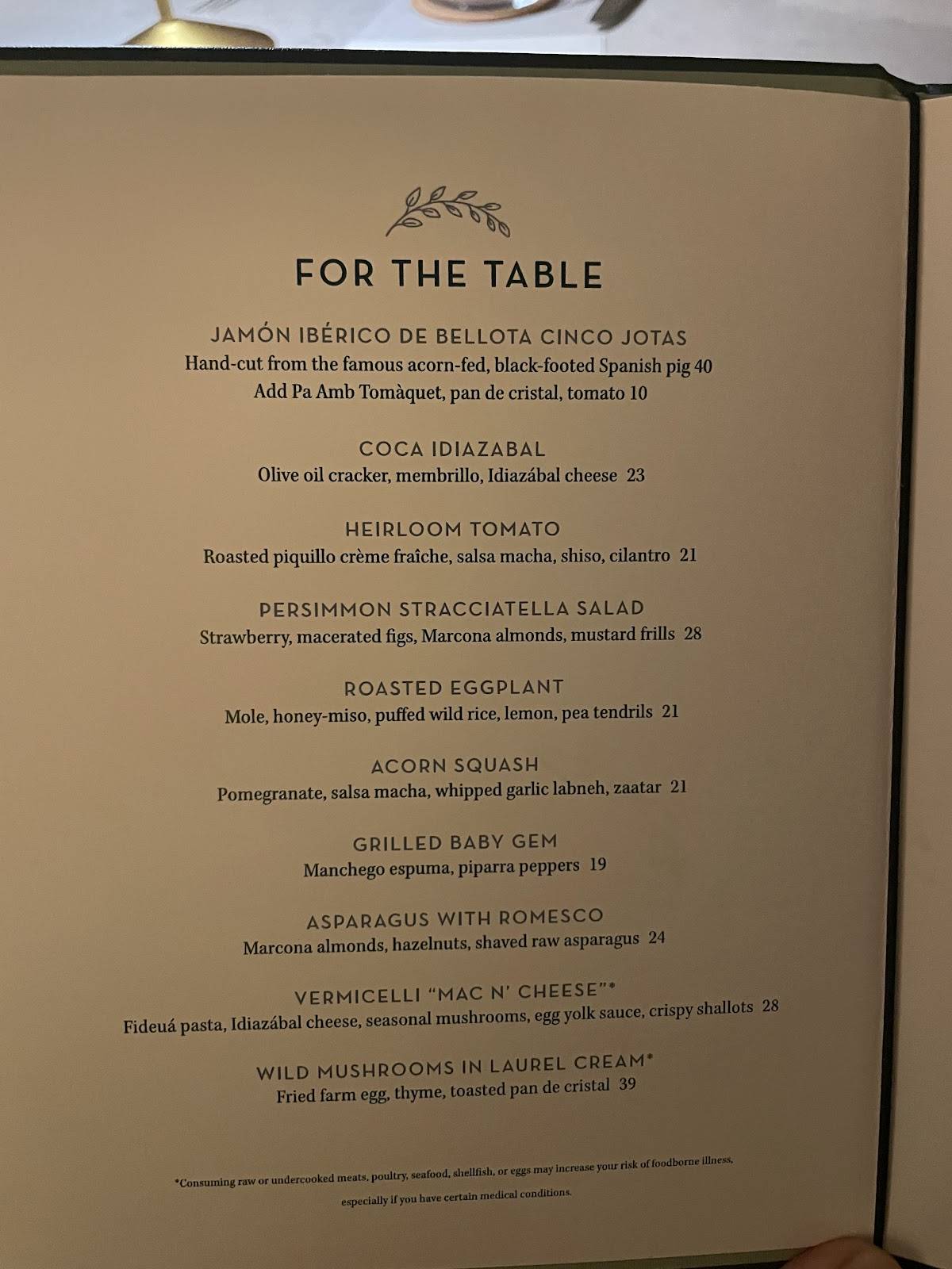Menu at San Laurel pub & bar, Los Angeles