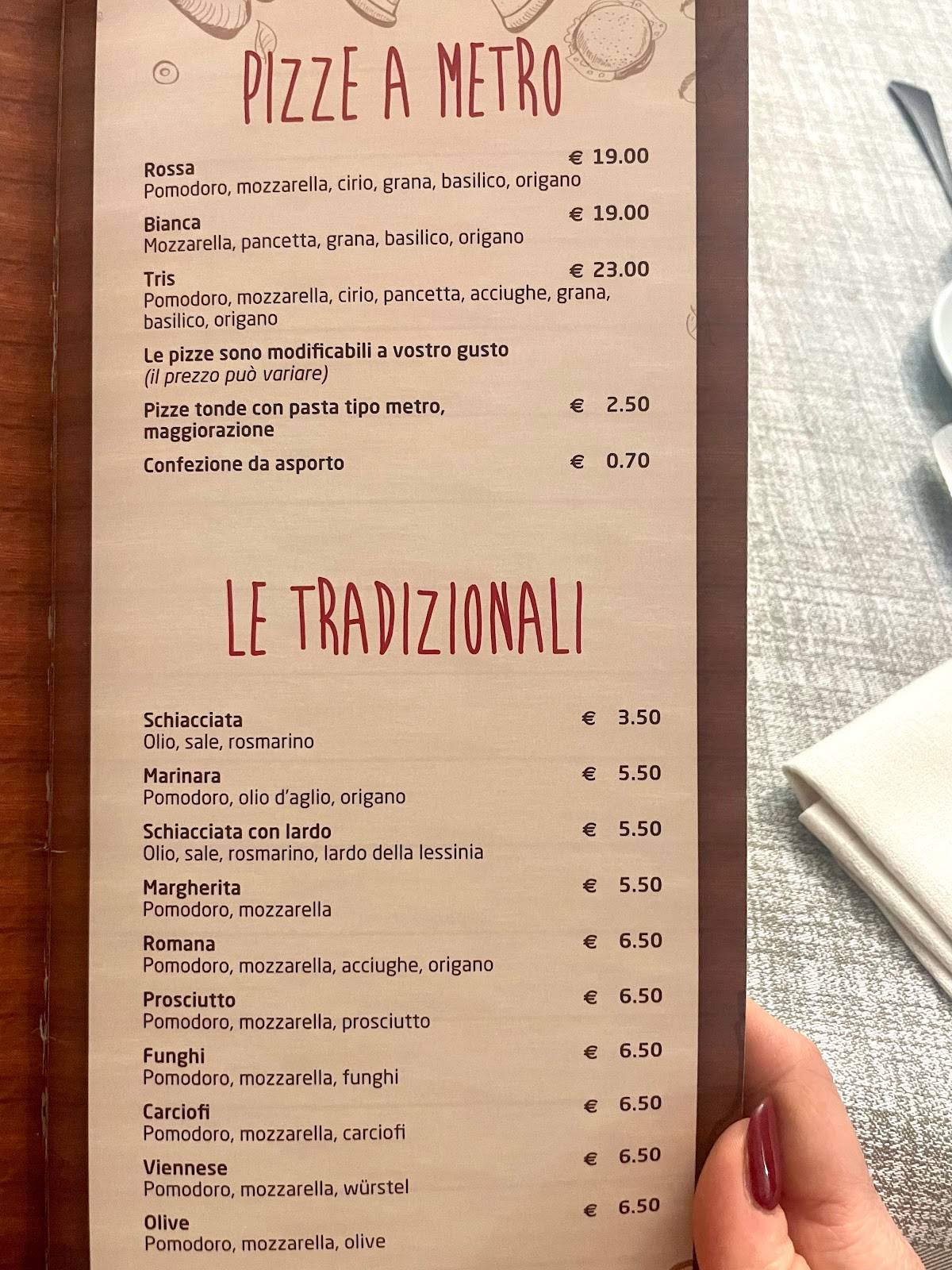 Menu di Pizzeria Ristorante Lui E Lei 