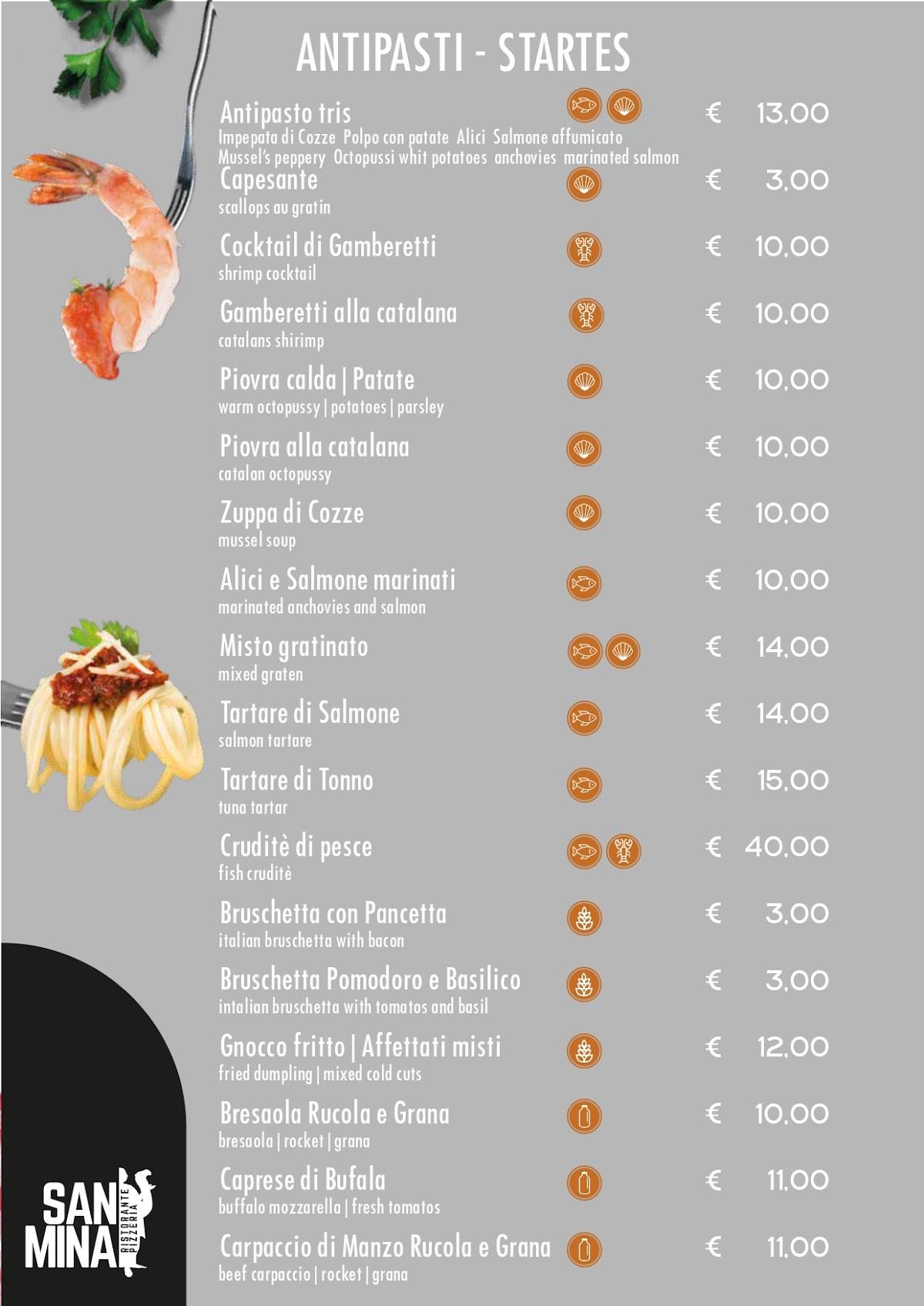 Menu di San Mina 