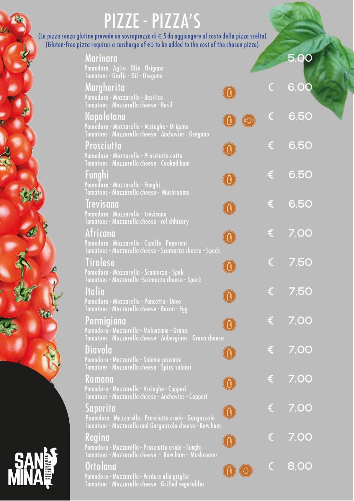 Menu di San Mina 