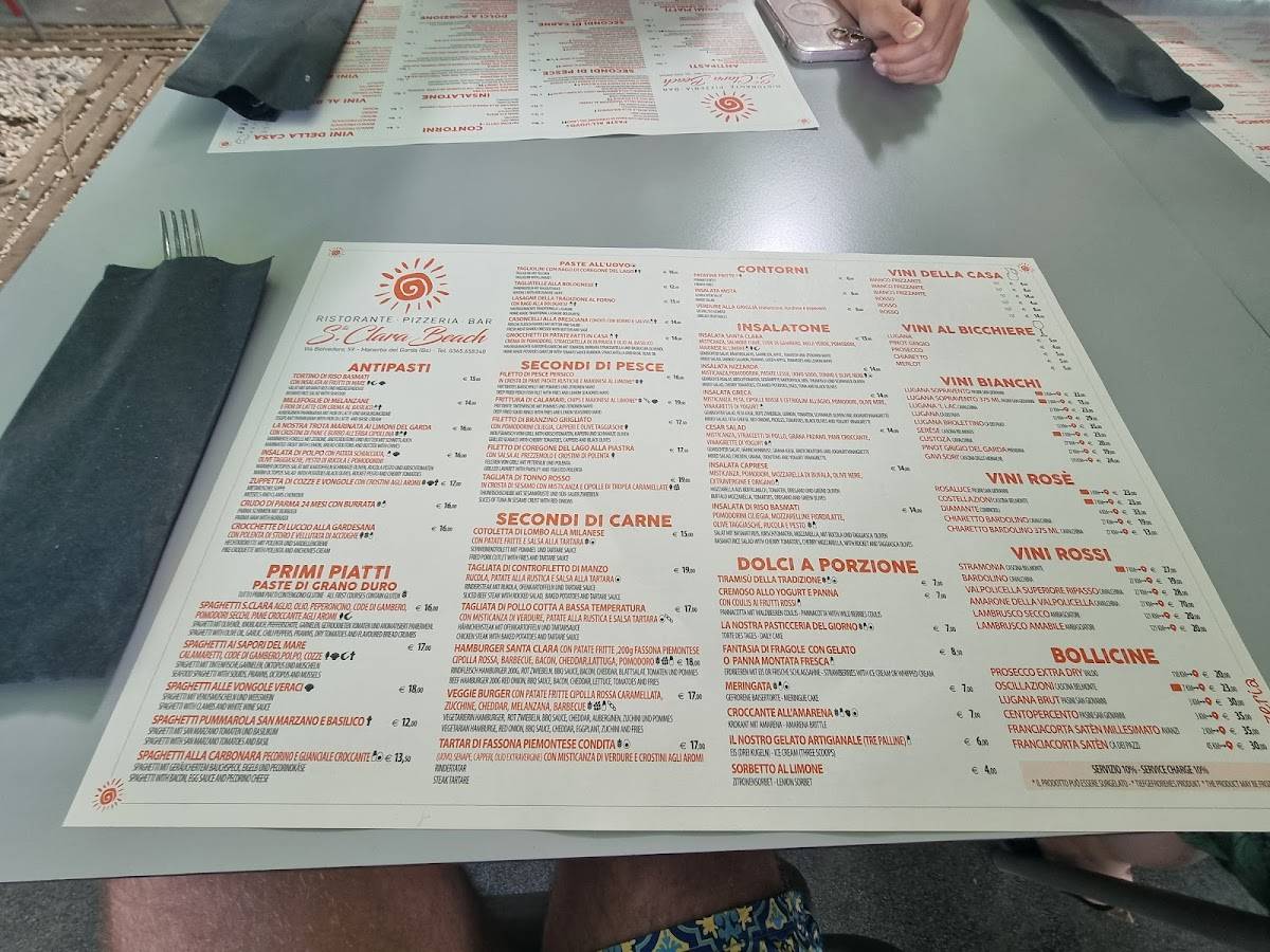 Menu di Santa Clara Beach 