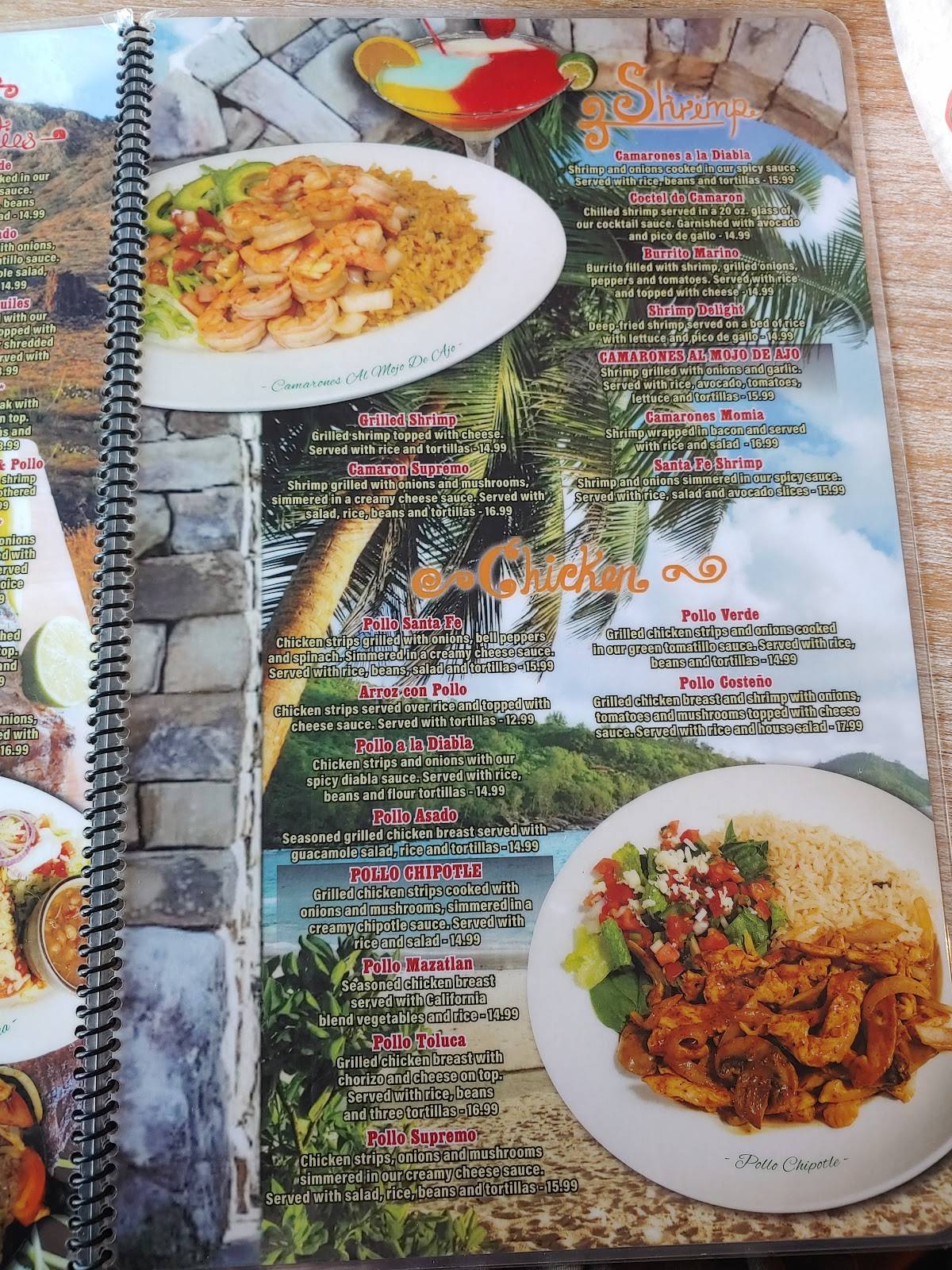 Menu at Santa Fe Restaurant & Bar, Dyer