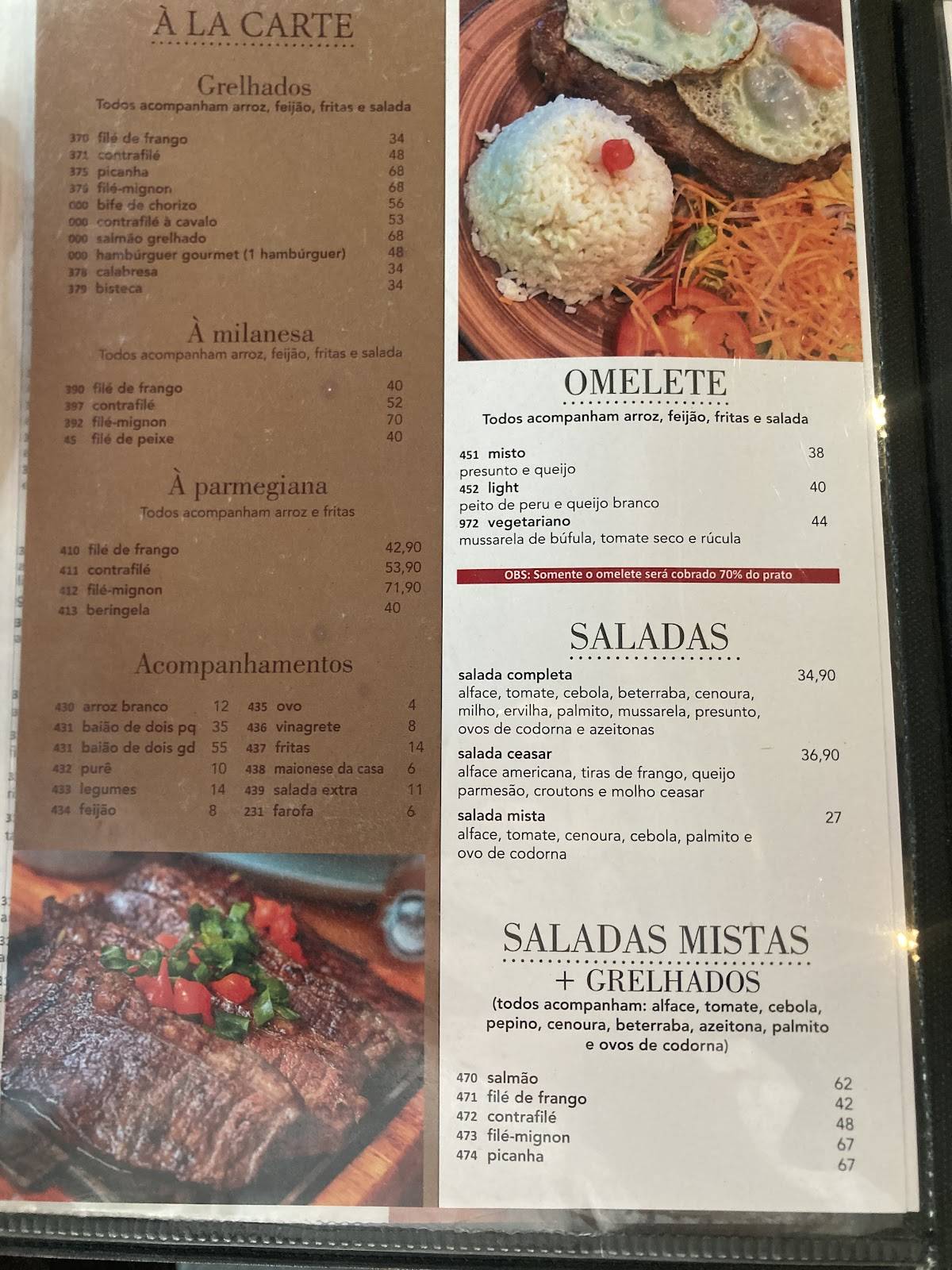 Charme do Brooklin cardápio