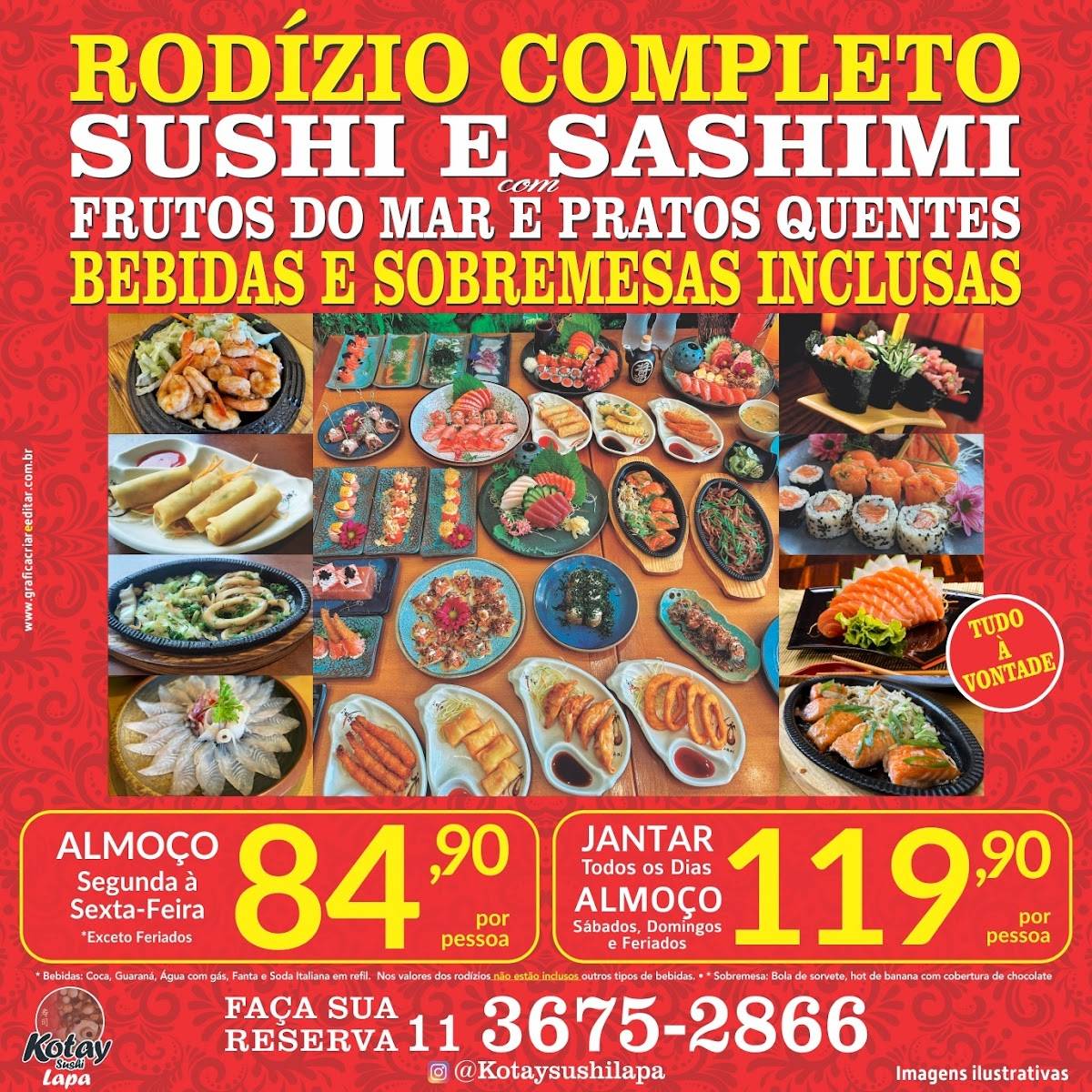 Kotay Sushi Lapa cardápio