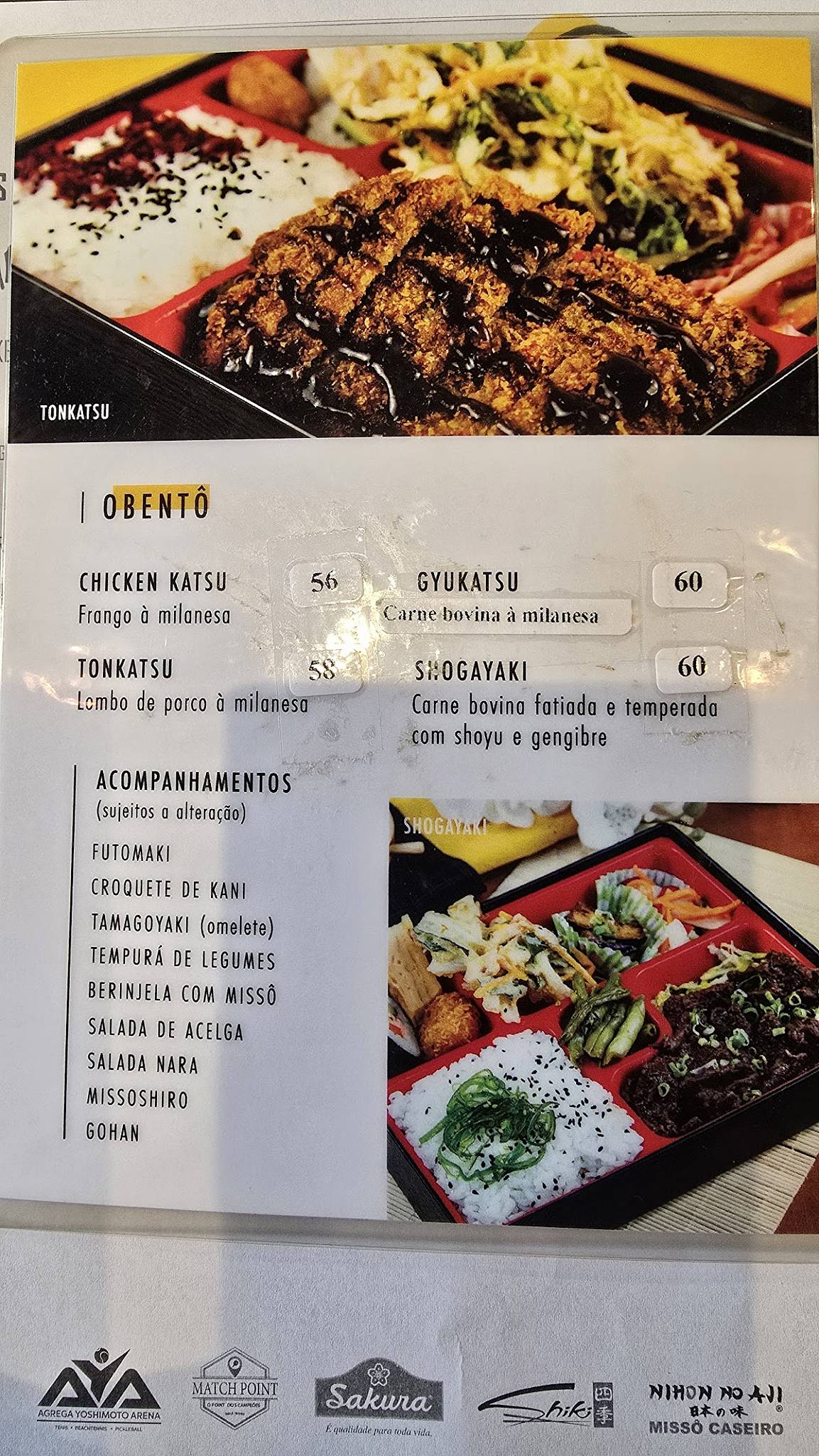 Nara Obentô Paraíso cardápio