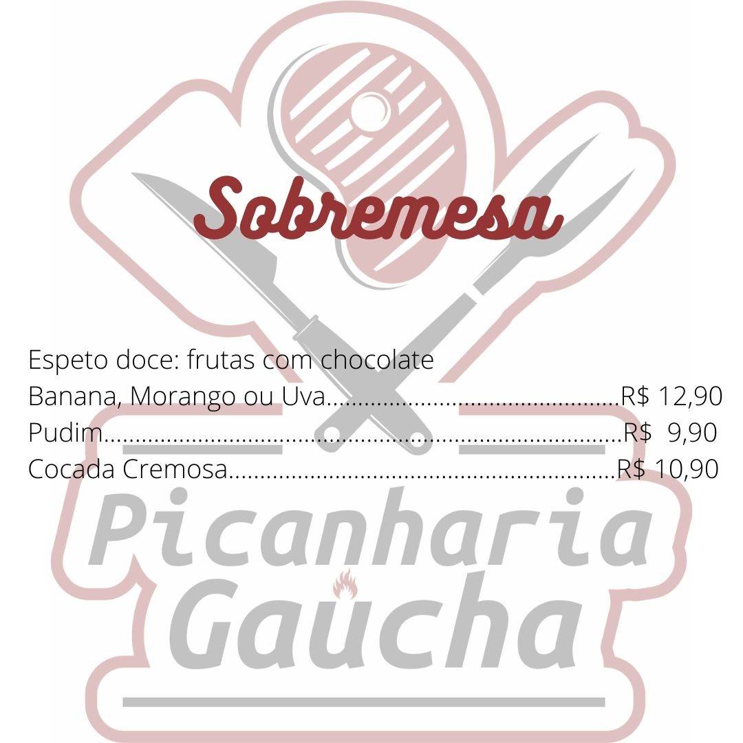 Picanharia Gaúcha cardápio