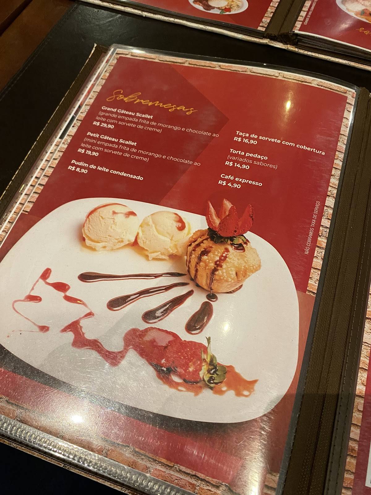 Scallet Restaurante e Pizzaria cardápio