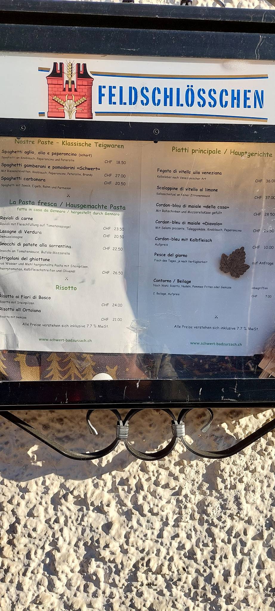 Menu di Schwert da Gennaro & Gabriela GmbH 