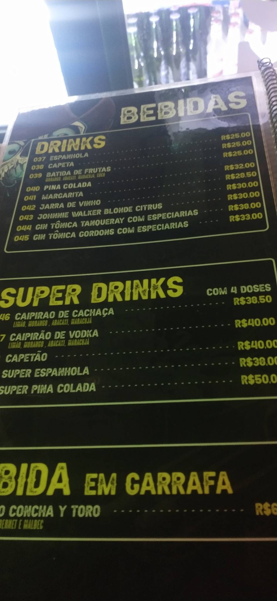 Seba's Rock Bar cardápio