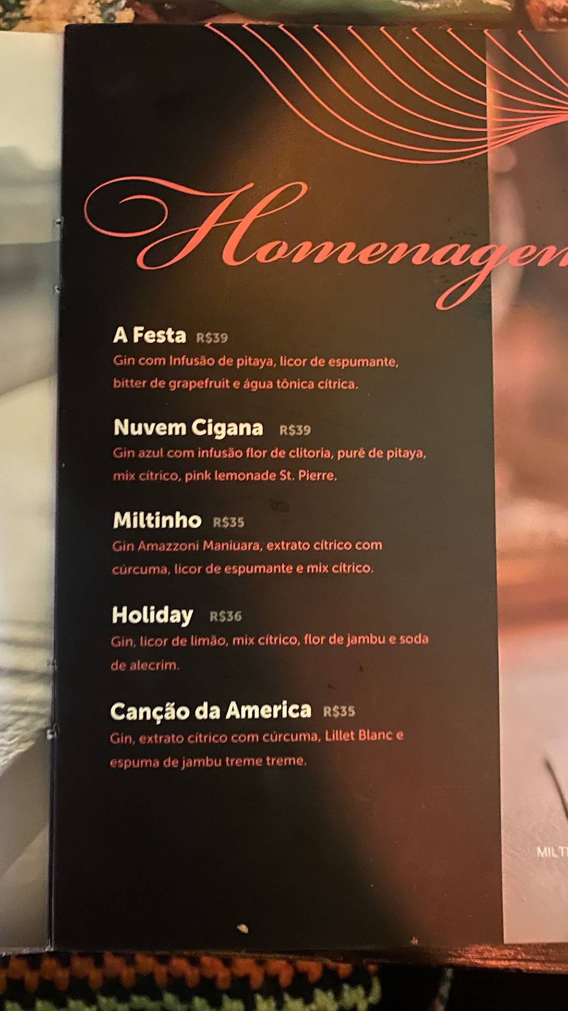 Seu Gustin cardápio