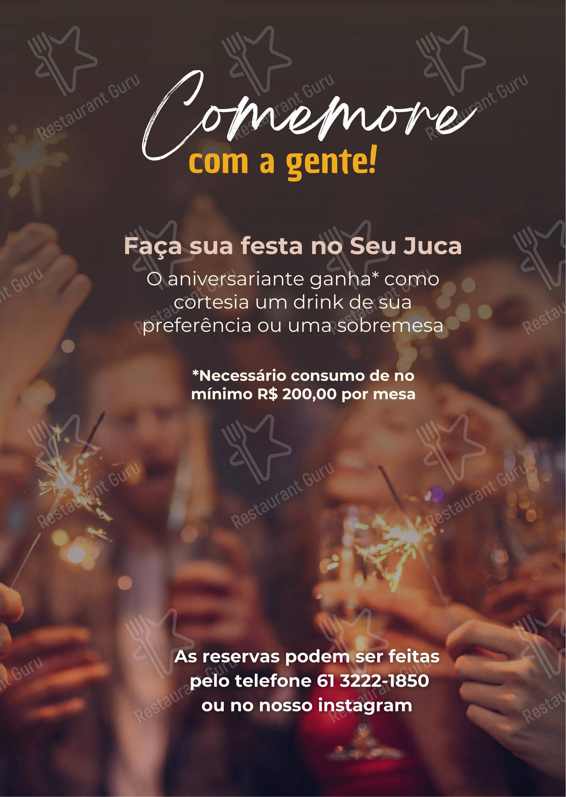 Seu Juca em Brasília - 菜单