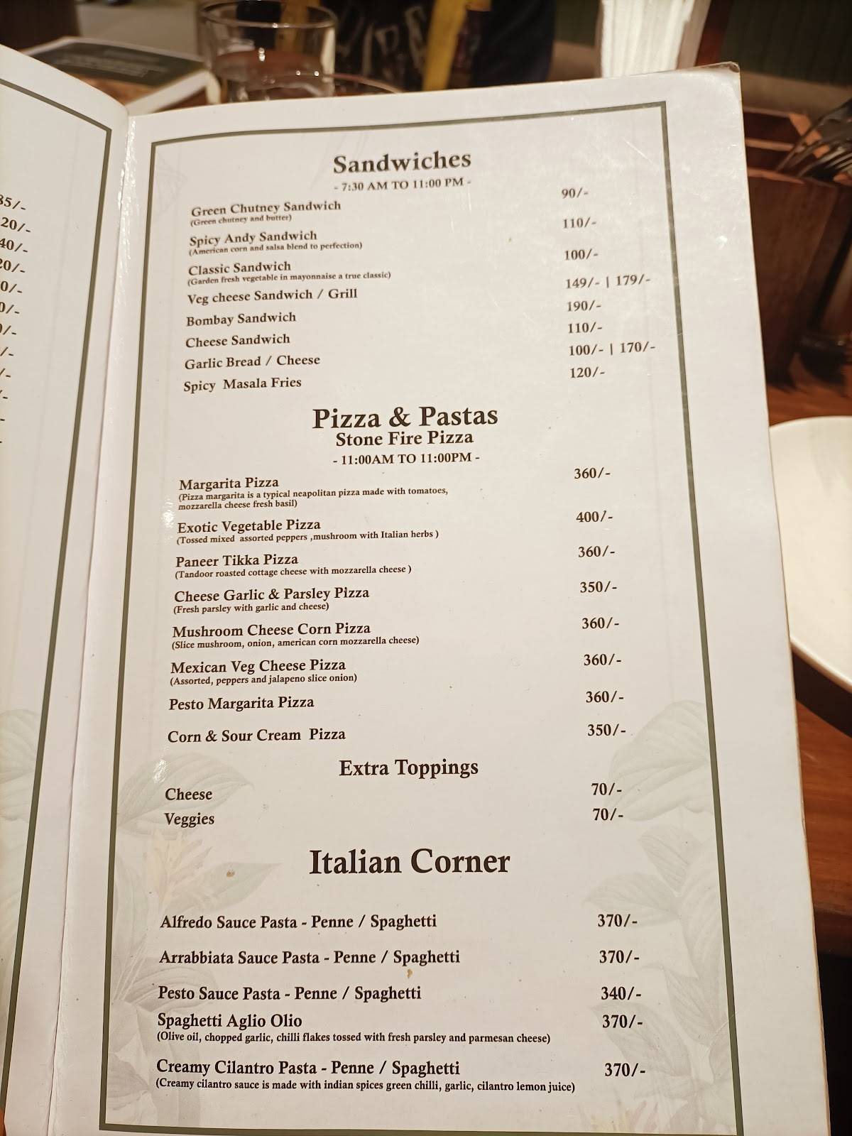 Shakam Restaurant menu