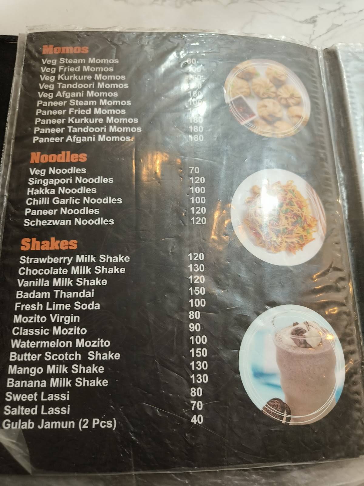Jain restro & cafe menu