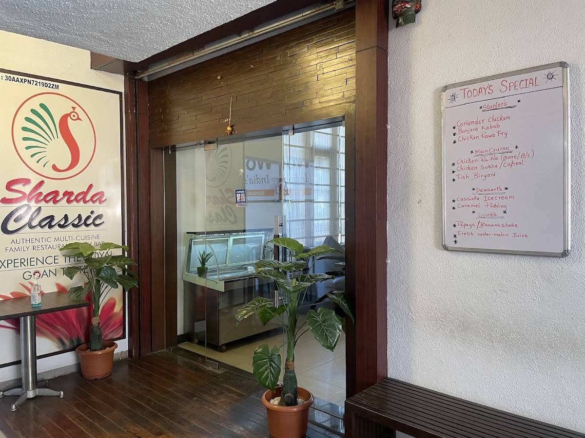Sharda Classic Panaji menu