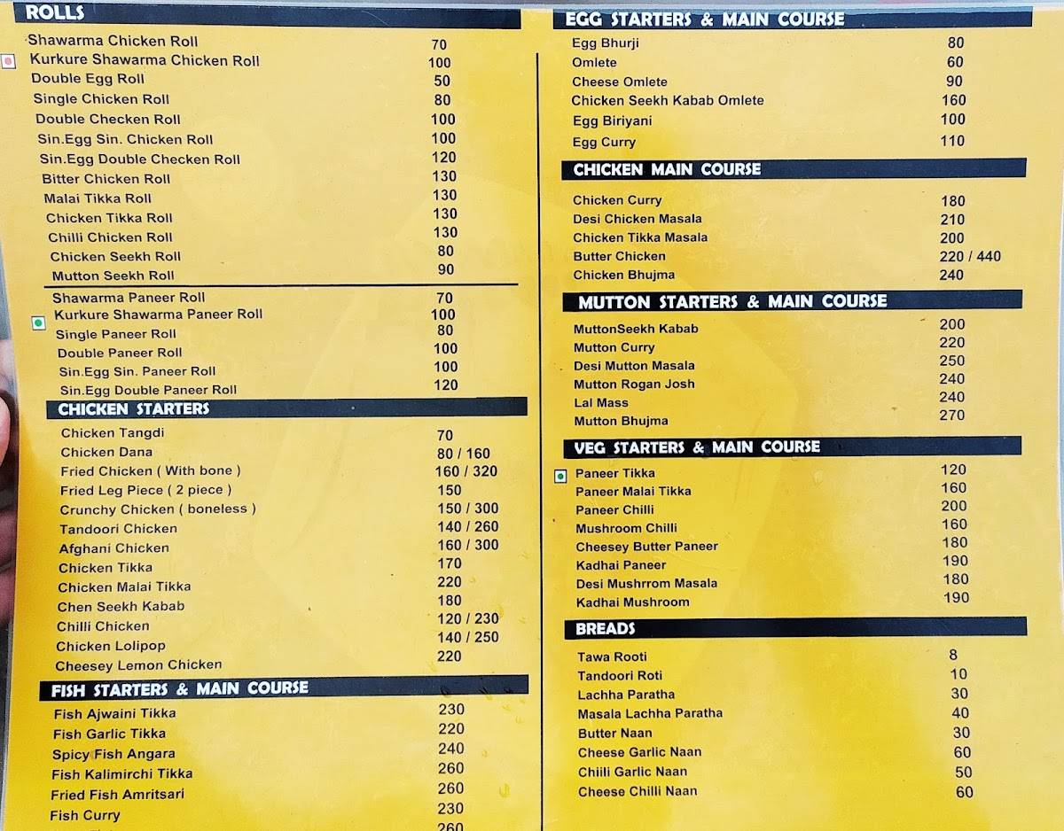 Menu at Shawarma King, Udaipur, Shop no.22