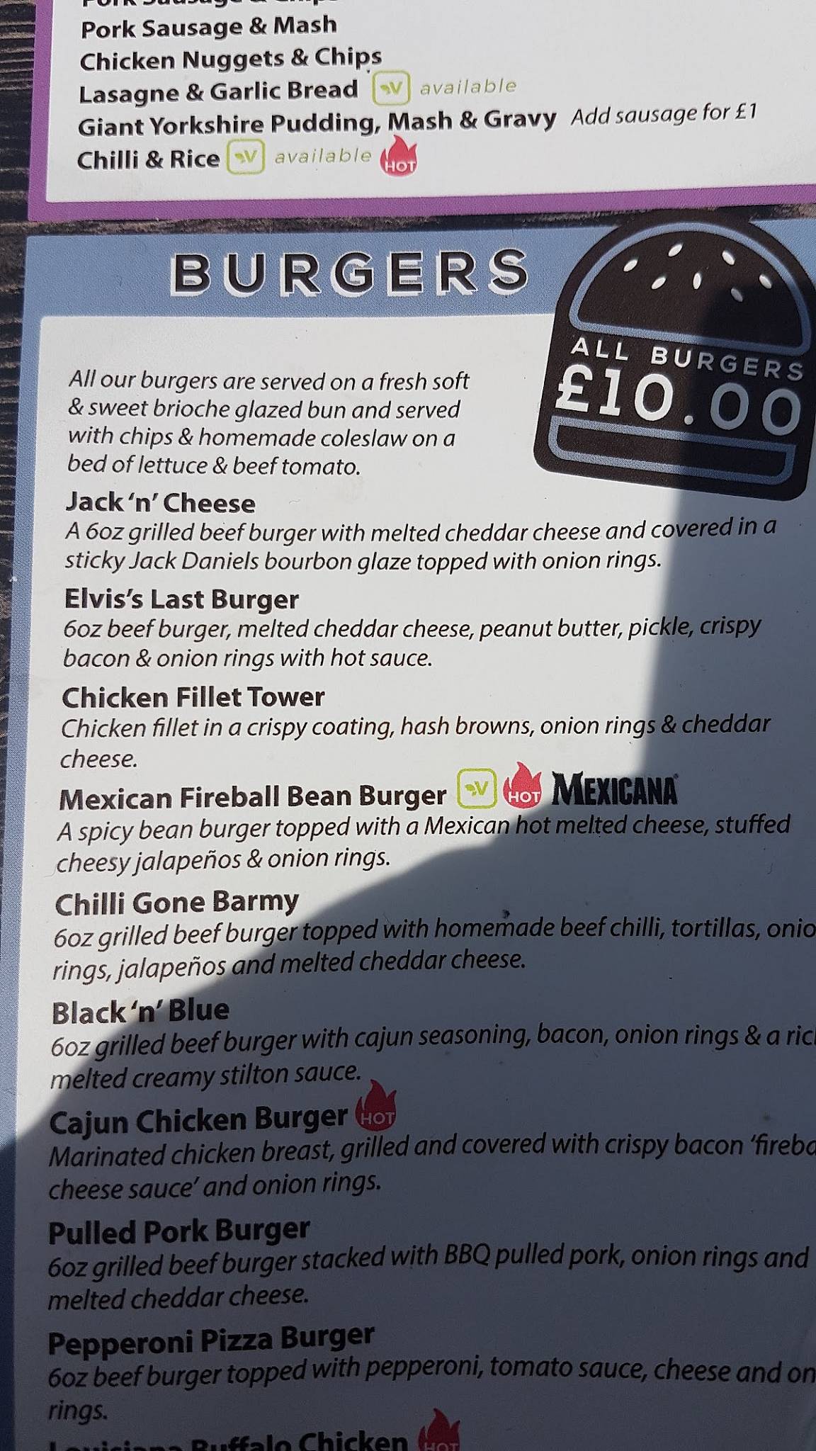 Menu At Old Horns Inn Pub And Bar Sheffield