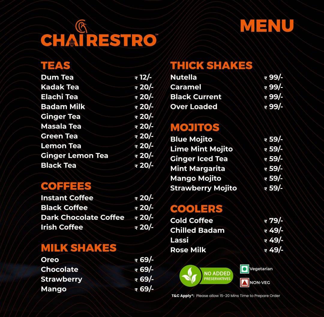 Shobha Rani's - T - Junction. menu