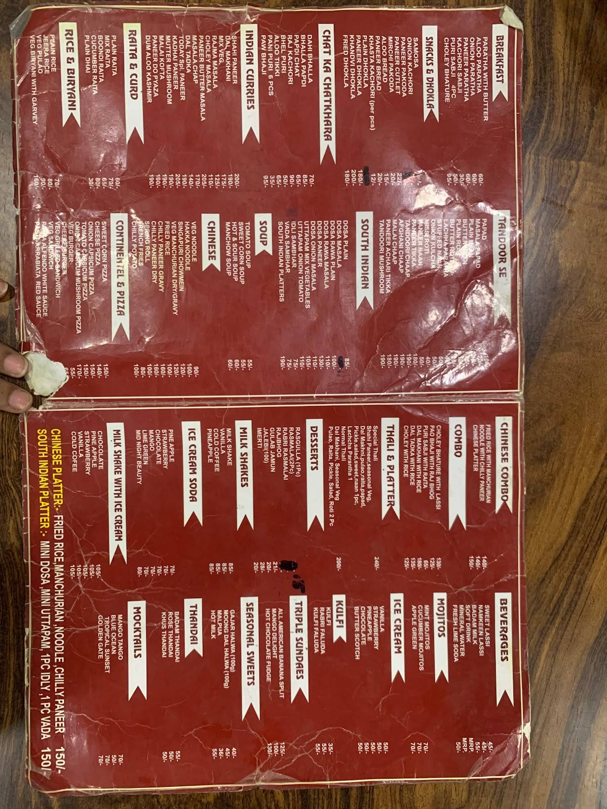 Shri Brij Sweets & Restaurant menu