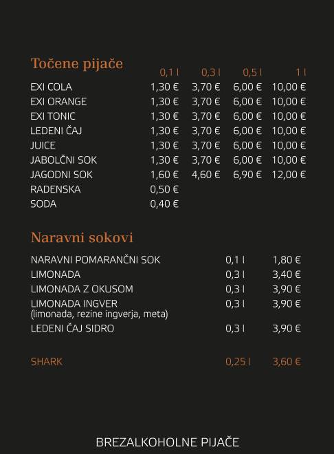 Menu di Sidro 