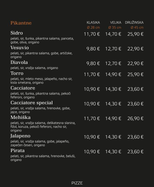 Menu di Sidro 