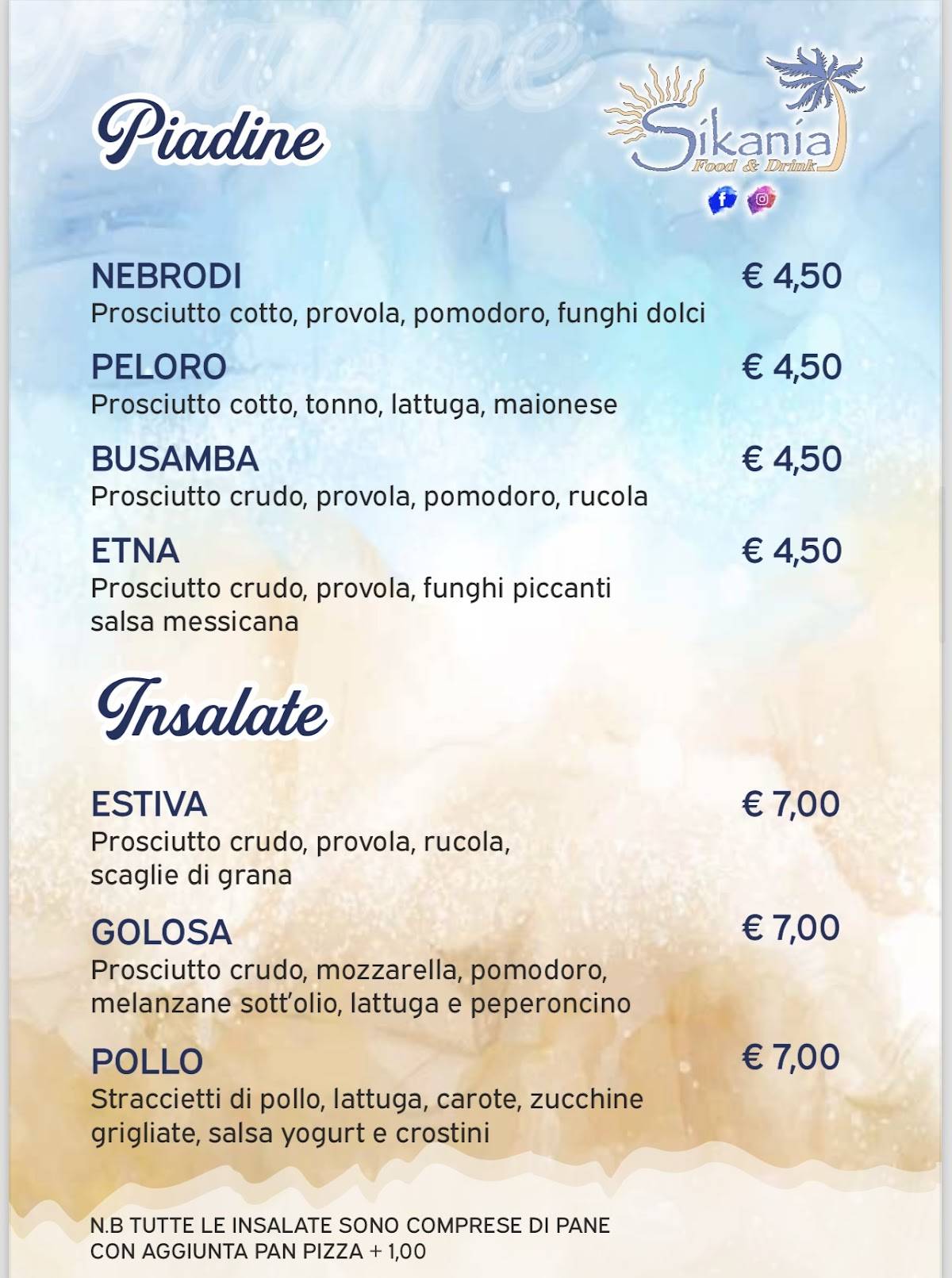 Menu di Sikania RistoPub 
