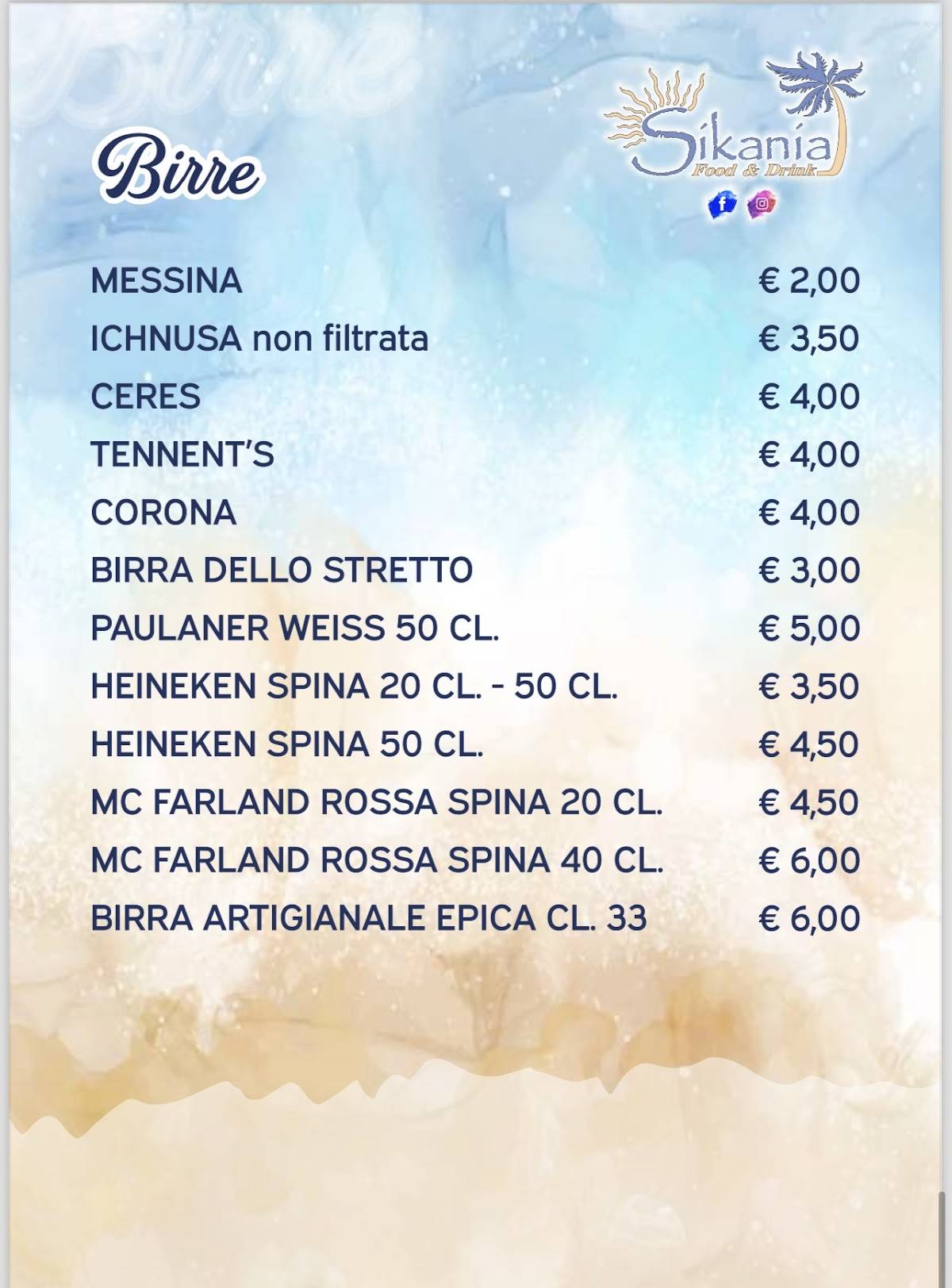 Menu di Sikania RistoPub 