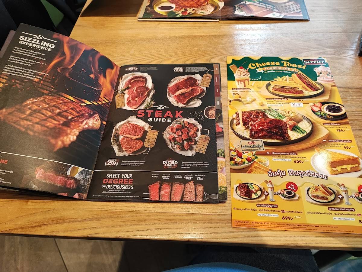 Carta de parrilla Sizzler Esplanade Ratchada ซิซซ์เล่อร์ เอสพลานาด ...