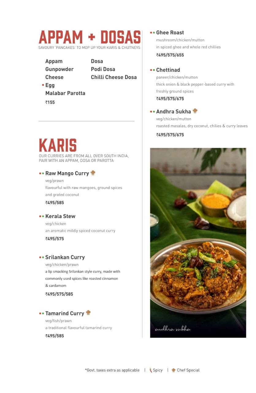 Sizzling Shack menu
