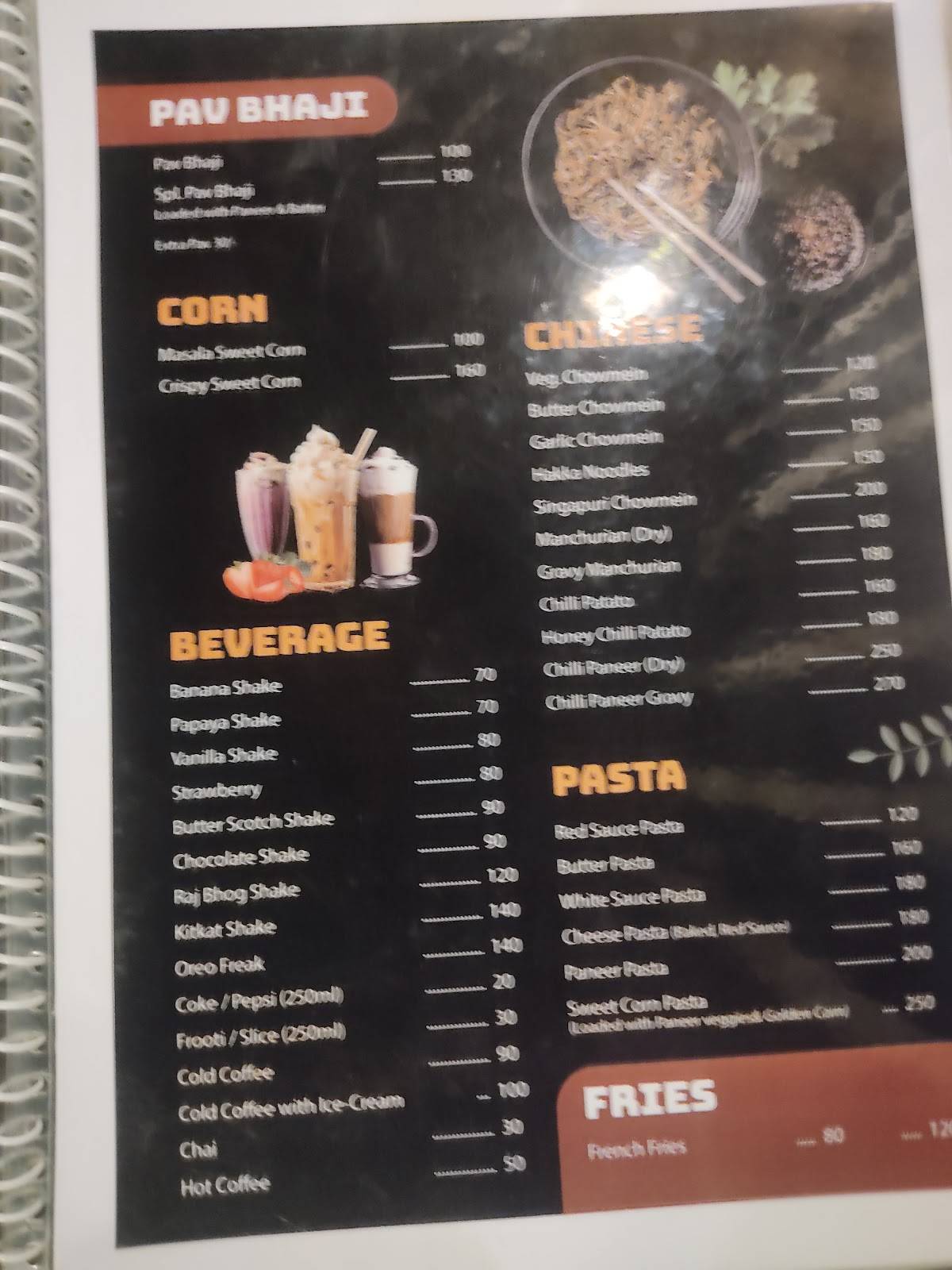 Sk Burger menu