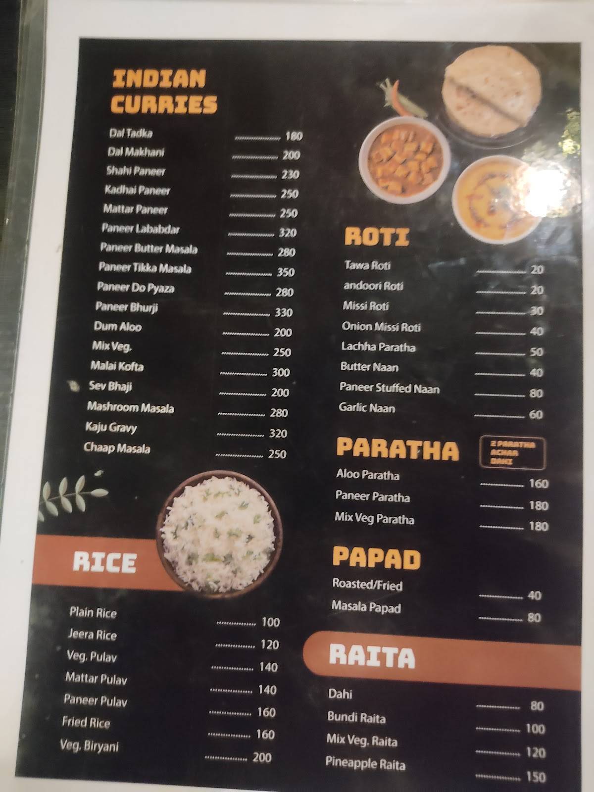 Sk Burger menu