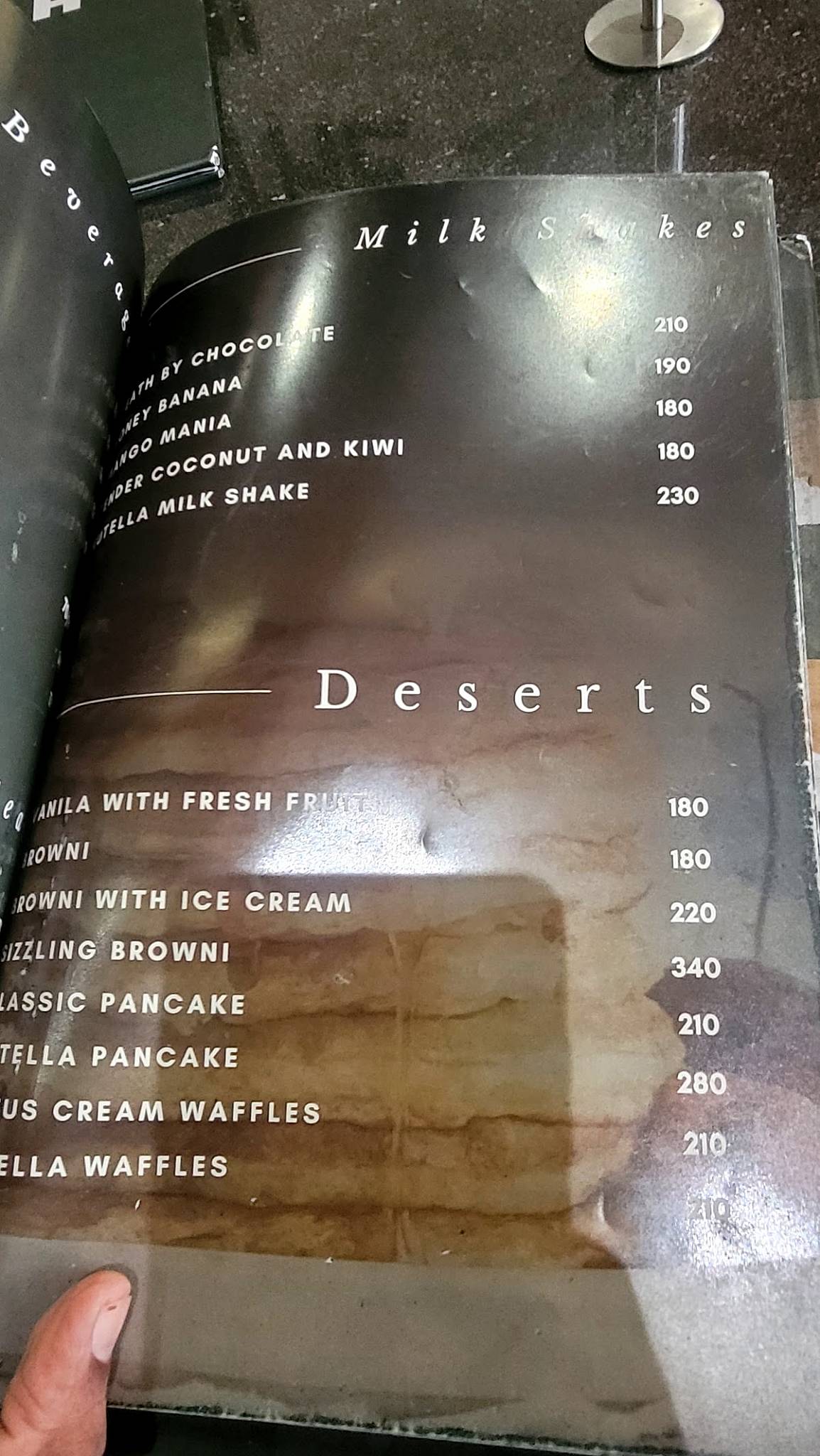 Slash Resto Cafe menu