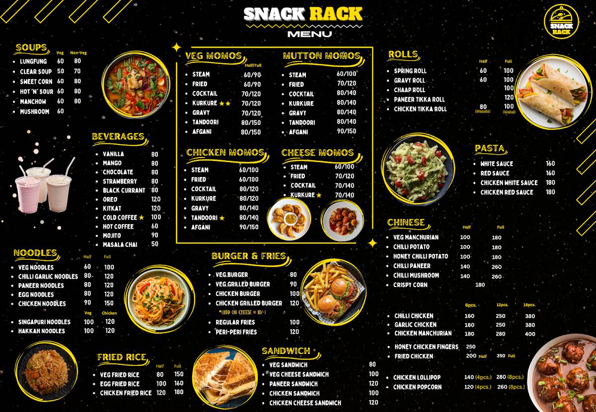 Snack Rack menu