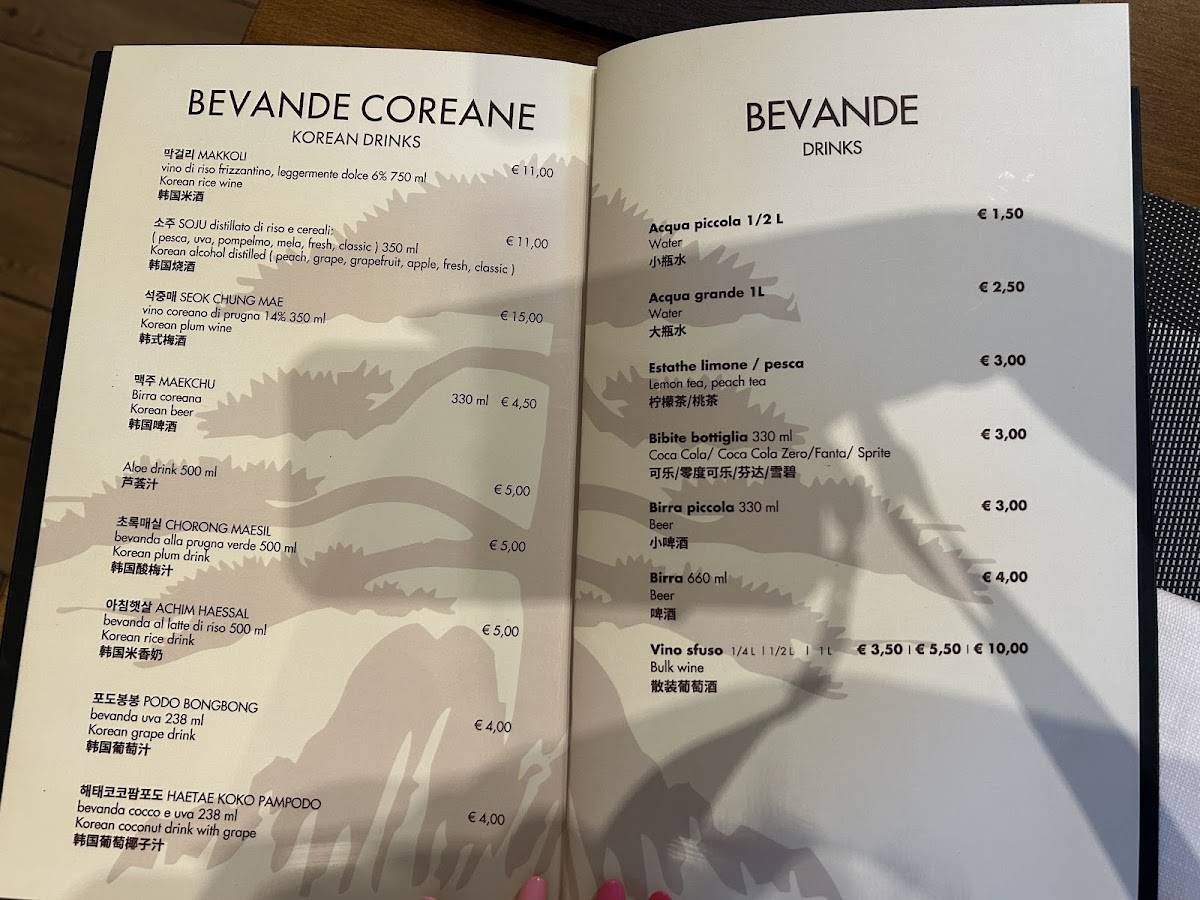 Menu di Sonamu Korean Restaurant 