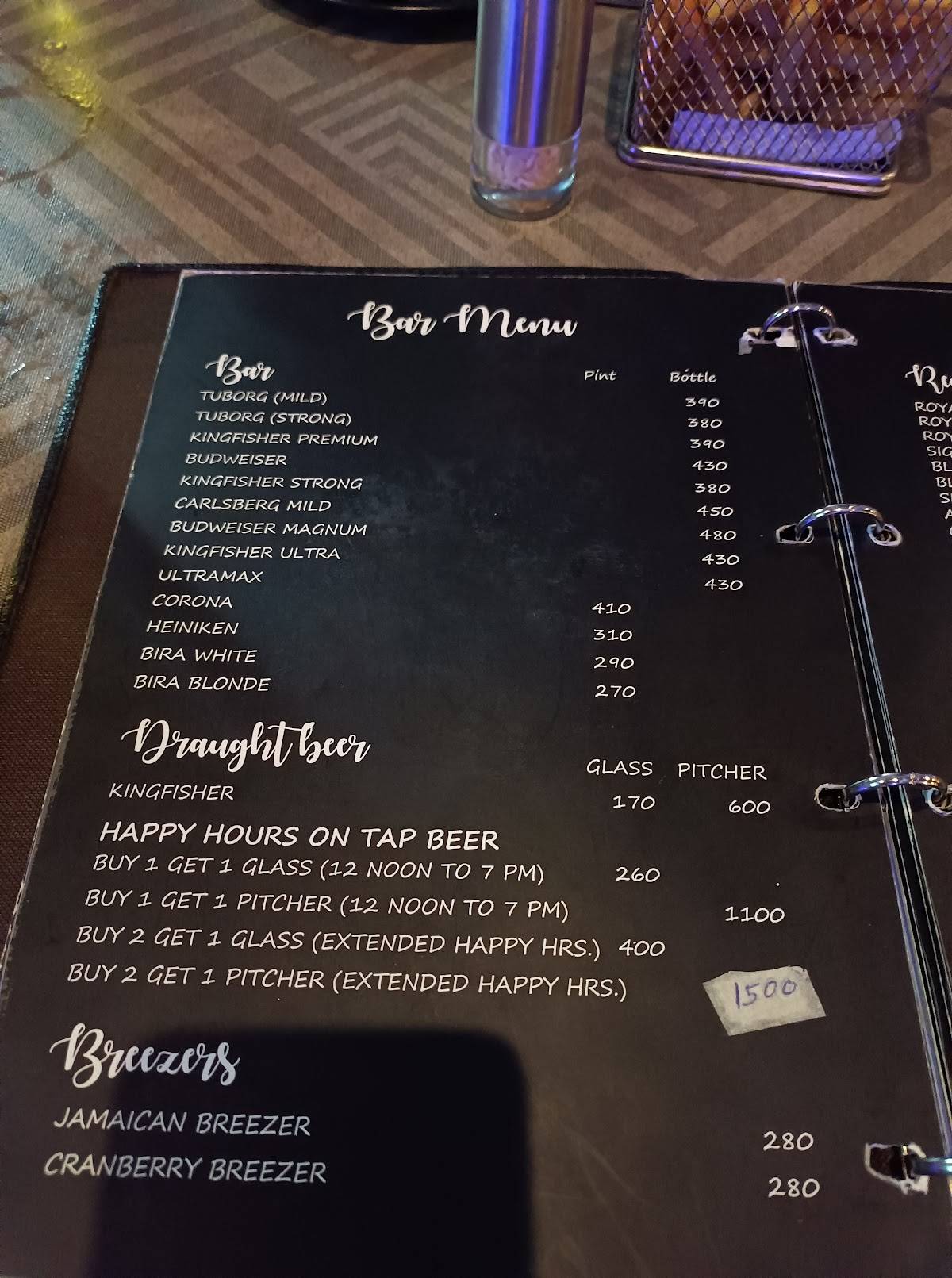 Spice 57 menu