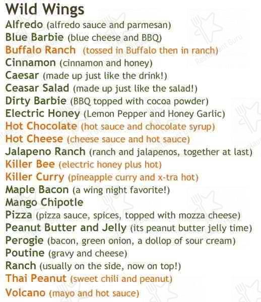 Menu at St Adolphe Motor Inn pub & bar, Saint Adolphe