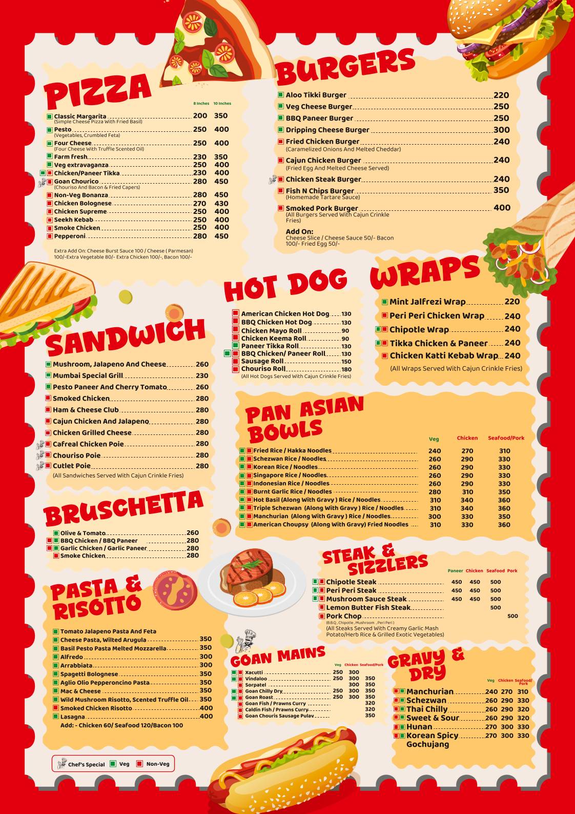 St. Anthony's Bakery menu
