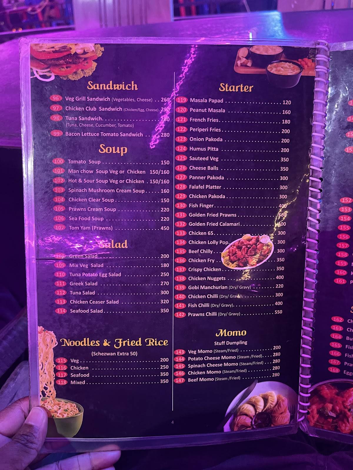 The Buddha Bar Cafe menu